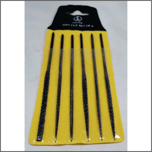 Hidden Tang Wax File Set 14cm (6 Files)