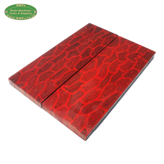 Damascus G10 - Turtle Shell Red/Black