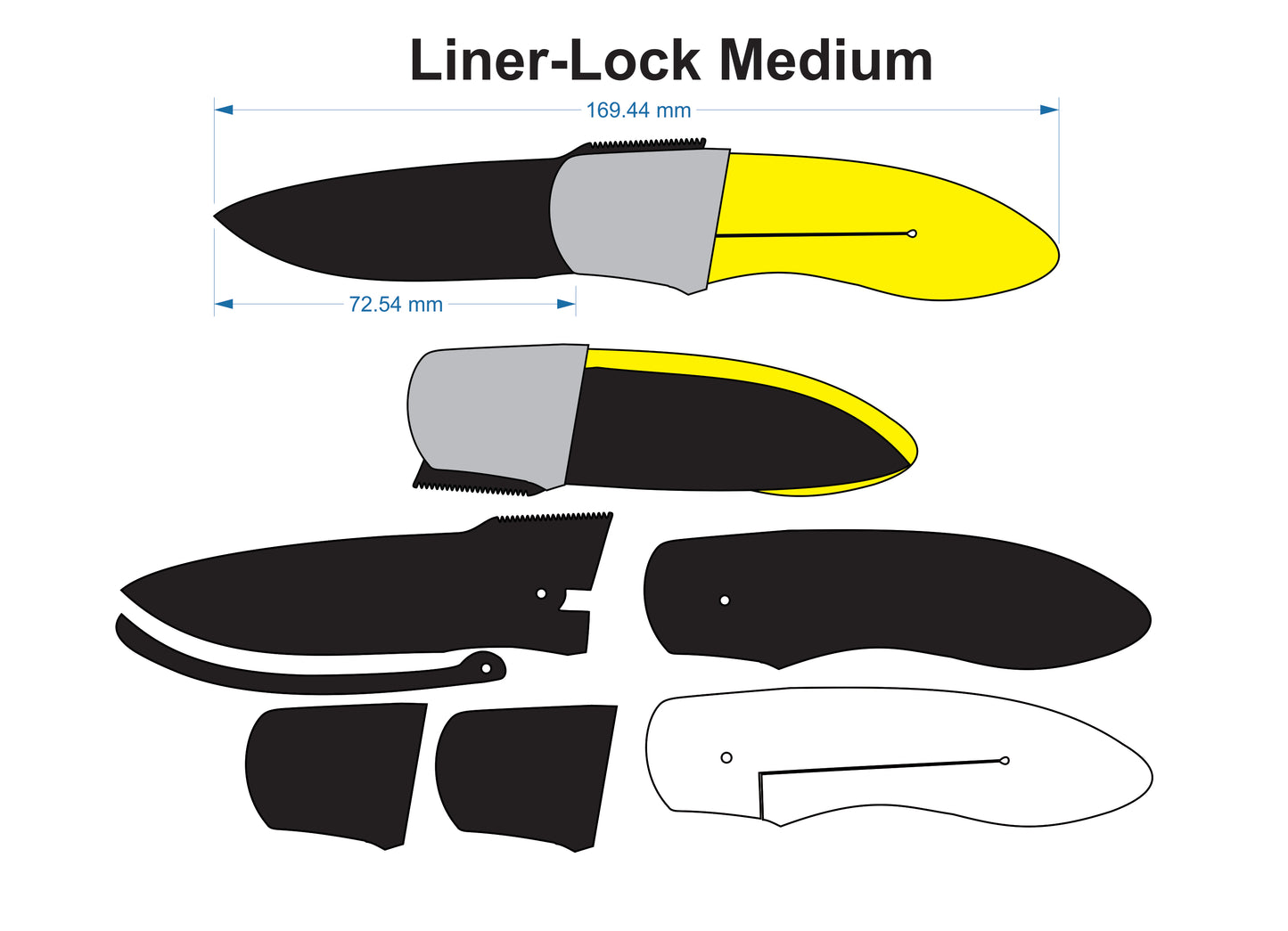 Liner-Lock 11M - 169/102/67mm - Titanium