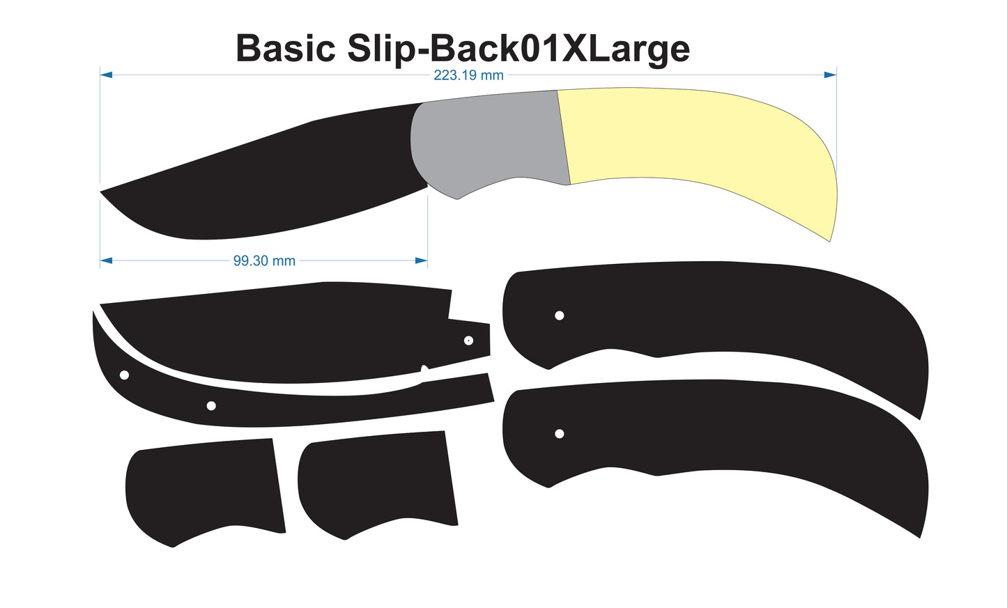 Basic Slip-Back01 XLarge - 3.25mm 440c