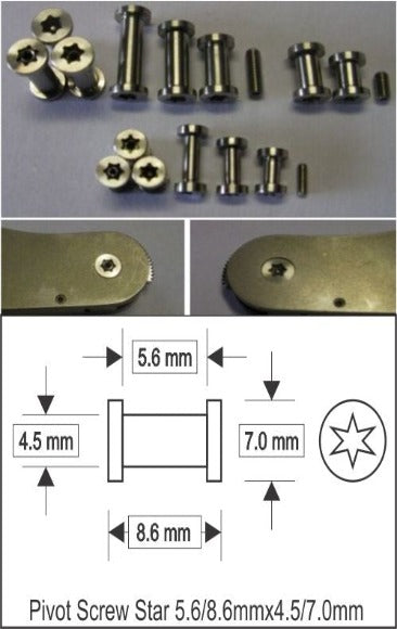 Pivot Screw Star 5.6/8.6mmx4.5/7.0mm