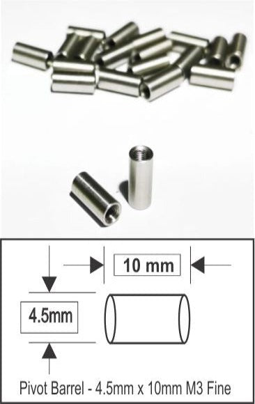 Pivot Barrel - 4.5mm x 10mm M3 Fine