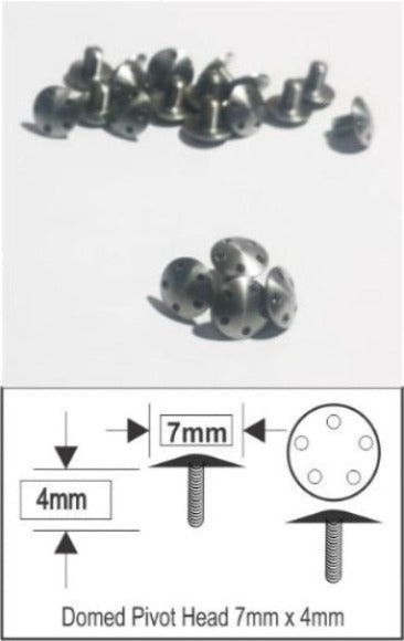 Domed Pivot Head STD 7mm x 4mm