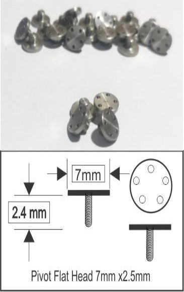 Pivot Flat Head 7mm x 2.5mm