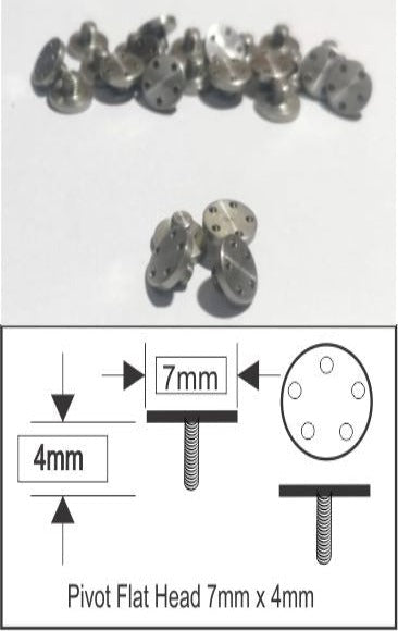 Pivot Flat Head 7mm x 4mm