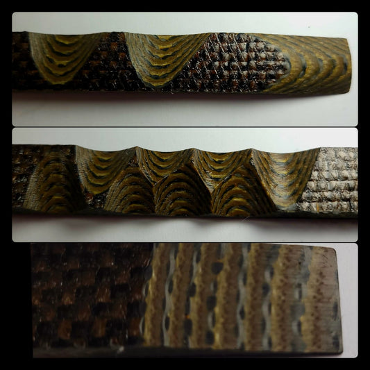 Carbon Fibre & G10 Brown/Yellow layers