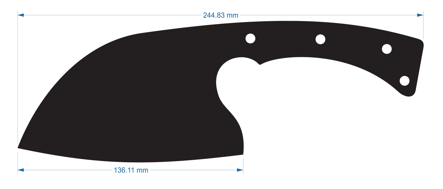 Serbian Cleaver Medium - 3.3x240mm AEBL