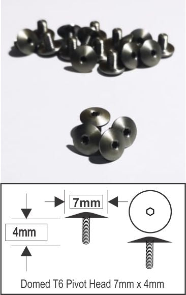 Domed T6 Pivot Head 7mm x 4mm