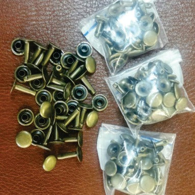 Leather Rivets Ant Brass 9mm (20Sets)