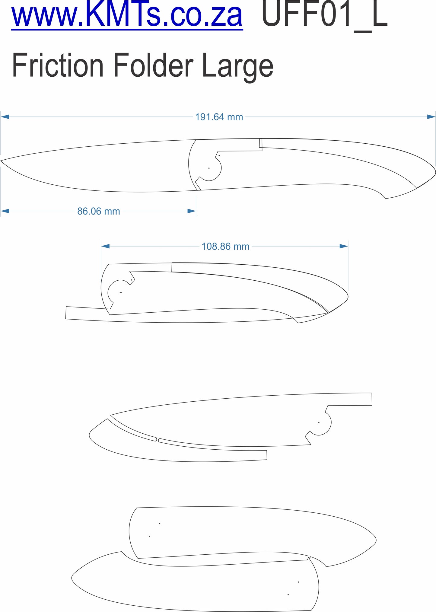 Friction Folder 3.3mm 440C 191/ 125