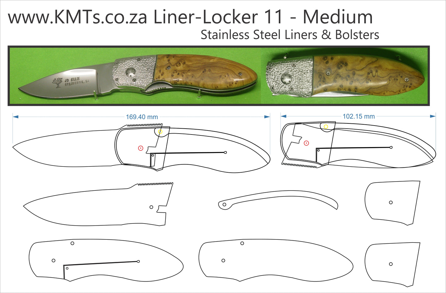 Liner-Lock 11M - 169/102/67mm - Titanium